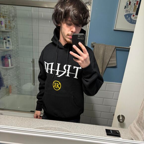 Kim Krueger Trim Pullover Hoodie Black Size Small - Picture 4 of 5